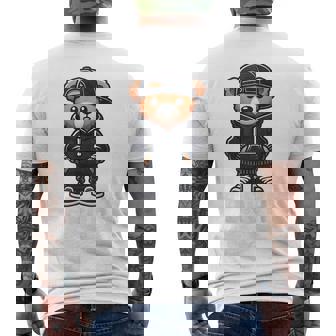 Bruh Meme Hip Hop Teddy Bear Nager Boys N Saying Men's T-shirt Back Print | Seseable UK