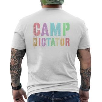 Camp Dictator Camping Director Summer Campfire Boss Men's T-shirt Back Print - Monsterry