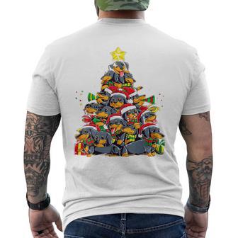 Christmas Cute Dachshund Christmas Tree Dog T-Shirt mit Rückendruck - Geschenkecke