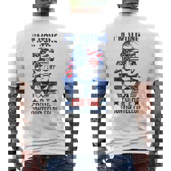 Trump 2024 I'm Voting For The Convicted Felon Men's T-shirt Back Print | Mazezy