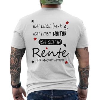 Humour Ich Geh In Rente T-Shirt mit Rückendruck - Geschenkecke