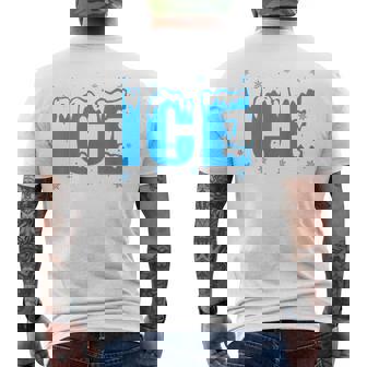 Ice Costume Halloween 2024 Family Matching Men's T-shirt Back Print - Thegiftio UK