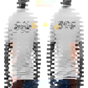 Retro Thanksgiving You Know Why I'm Here Deviled Egg Men's T-shirt Back Print - Thegiftio