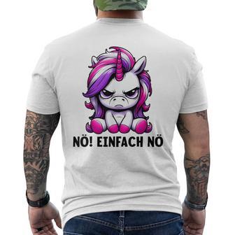 Unicorn Nö Einfach Nö Slogan T-Shirt mit Rückendruck - Geschenkecke