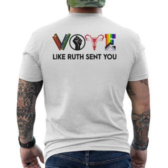 Vote Like Ruth Sent You Gavel Feminists Lgbt Pride Men's T-shirt Back Print - Monsterry DE