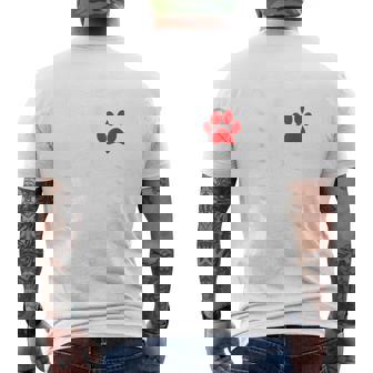 Xray Halloween Costume Rib Cage Skeleton Dog Cat Paw Men's T-shirt Back Print - Monsterry