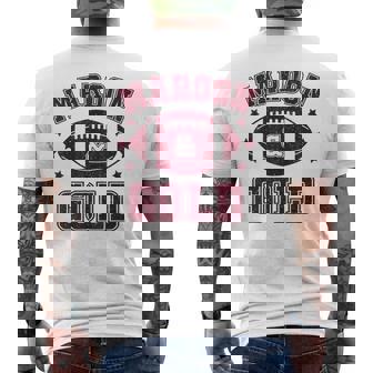 On Gameday Football We Wear Maroon And Gold School Spirit Men's T-shirt Back Print - Thegiftio UK