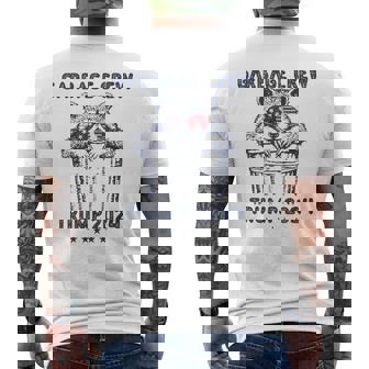 Garbage Crew Vote Trump 2024 Republican Raccoon Men's T-shirt Back Print | Mazezy