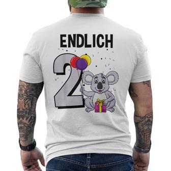 Geschenk 2 Jahre Alt Koalabär Koala Geburtstag T-Shirt mit Rückendruck - Geschenkecke