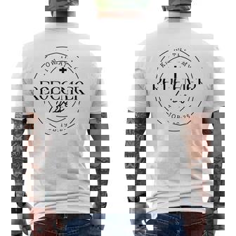 Gesùive Fede Cristianesimo Resurrezione T-shirt da uomo con stampa posteriore - Novitaregali