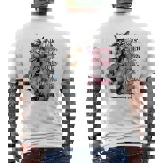 Giddy Up Sparkle Farts There's Chaos To Spread Men's T-shirt Back Print - Thegiftio