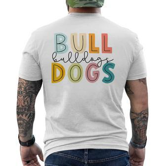Go Bulldog Football School Spirit Team Mascot Game Pawprint Men's T-shirt Back Print - Monsterry AU