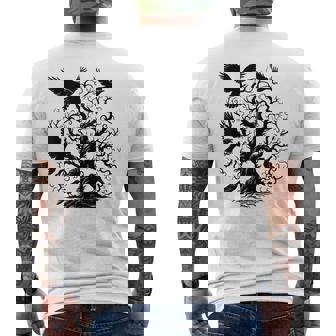 Gothic Raven Tree Men's T-shirt Back Print - Thegiftio