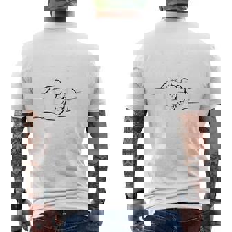 GRANDPA & GRANDSON BOND CAN'T BE BROKEN Fist Bump ON BACK Men's Back Print T-Shirt - Monsterry