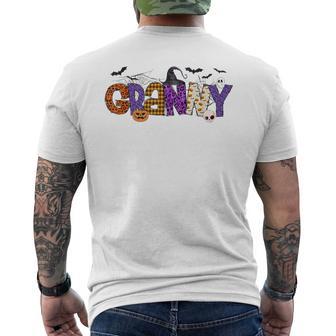 Granny Witch Hat Pumpkin Ghost Halloween Costume Men's T-shirt Back Print | Seseable CA