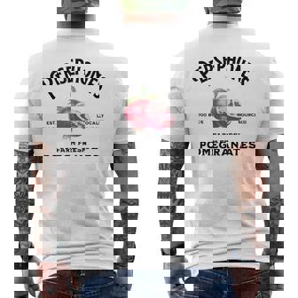 Greek Mythology Persephone's Farm Fresh Pomegranates Goddess Men's T-shirt Back Print - Thegiftio