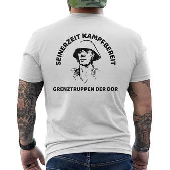 Grenztruppen Der Ddr Der Nva Seinerzeit Combat Ready T-Shirt mit Rückendruck - Geschenkecke