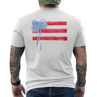 Hair Bow American Flag 4Th Of July Men's T-shirt Back Print - Monsterry UK
