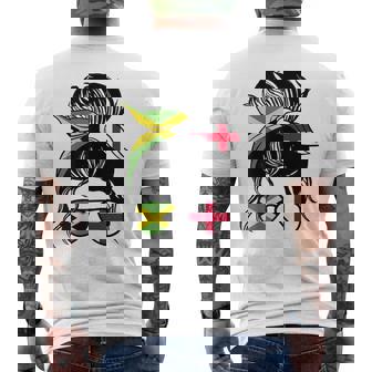 Half Jamaican Half English Mix Jamaica And England Roots Men's T-shirt Back Print - Thegiftio UK