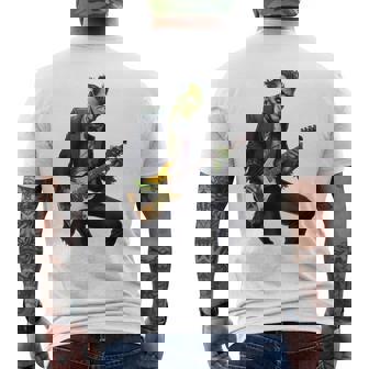 Halloween Cool Monster Playing Electric Guitar Men's T-shirt Back Print | Seseable UK