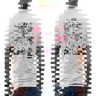 Halloween Costume Ghost Boo Coquette Bow Men's T-shirt Back Print - Thegiftio UK