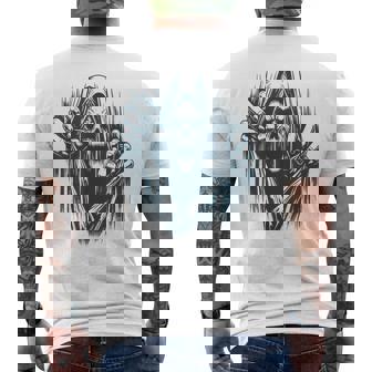 Halloween Party Costume Scary Ghoul Ripping Through Body Men's T-shirt Back Print - Thegiftio UK
