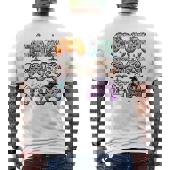 Halloween Skeleton Zombie Gaming Controllers Mummy Game Boys Men's T-shirt Back Print - Thegiftio UK