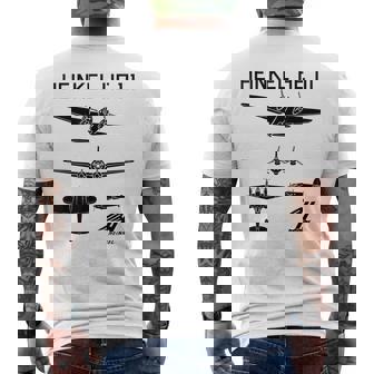 Heinkel He 111 Siluetas De Avión Bombardero Alemán Ww2 Camiseta Hombre Estampado Espalda - Regaloses