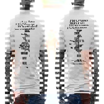 Hold On Partner I'm Overstimulated Cowboy Frog Vintage Men's T-shirt Back Print | Mazezy