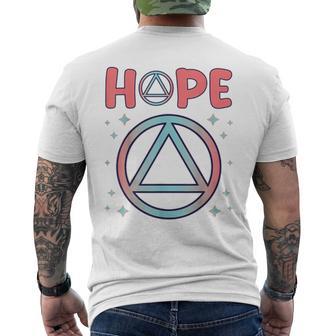 Hope Sobriety Recovery Alcoholic Abstinence Sober Aa Sign Men's T-shirt Back Print - Monsterry