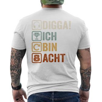 Ich Bin 8 Echt Jahre 8Th Birthday Boy Gamer T-Shirt mit Rückendruck - Seseable