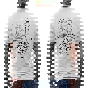 Idée Cadeau Bateau Àoile Boussole Phare Maritime T-shirt imprimé au dos - Cadeauxyz