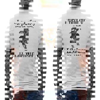 I'm Proud Of My Little Weiner Dog Lover Animal Lover Men's T-shirt Back Print - Thegiftio UK