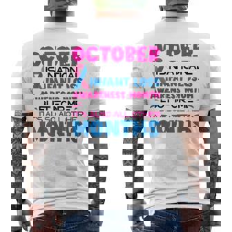 Infant Loss Awareness October Month Miscarriage Awareness Men's T-shirt Back Print - Monsterry