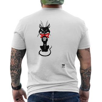 Jazz Cat Cool Music Apparel New York Men's T-shirt Back Print - Monsterry