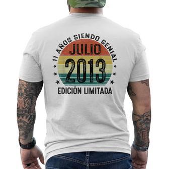 Julio 2013 11 Años Cumpleaños Niño Fabricado En 2013 Camiseta Hombre Estampado Espalda - Regaloses