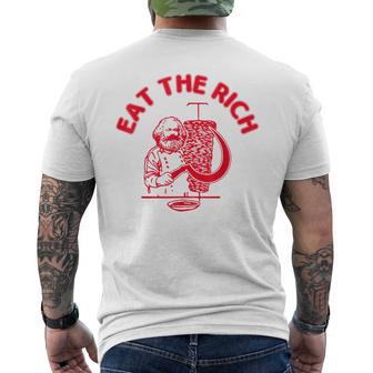 Karl Marx Eat Doner Rich Socialism T-Shirt mit Rückendruck - Geschenkecke