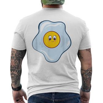 Kawaii Egg Lover Breakfast Meal Eggs Healthy Food Men's Back Print T-Shirt - Monsterry