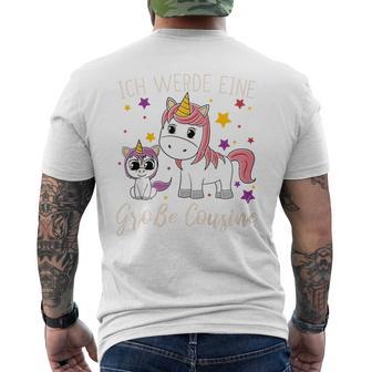 Kinder Ich Werde Große Cousin Unicorn Idea Cousin T-Shirt mit Rückendruck - Geschenkecke