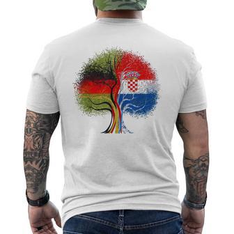 Kroatien Deutschland Flagge Baum Croatian German T-Shirt mit Rückendruck - Geschenkecke