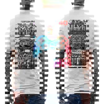 Level 40 Unlocked Awesome Since 1984 40Th Birthday Gaming Men's T-shirt Back Print - Monsterry
