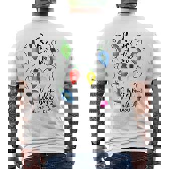Be The Light Christmas Lights Matthew 514 Bible Christian Men's Back Print T-Shirt - Monsterry
