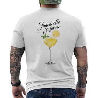 Limoncello Per Favore Italy Italian Lemon Gray T-Shirt mit Rückendruck - Geschenkecke