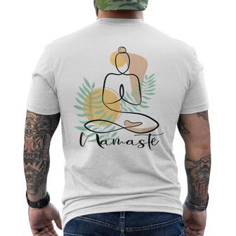 A Line Yoga Life Energy Chakra Meditation Namaste S T-Shirt mit Rückendruck - Geschenkecke