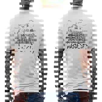 London I Love London London Skyline Landmarks Men's T-shirt Back Print - Thegiftio UK