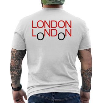 London Red Double-Decker Bus Britain Souvenir Premium Men's Back Print T-Shirt - Monsterry UK