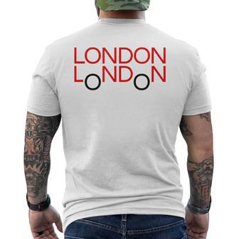LONDON T-Shirt Red Double-Decker Bus Britain Souvenir Men's Back Print T-Shirt - Monsterry UK