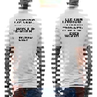 I Love Grading Papers On The Weekend White Lie Party Men's T-shirt Back Print - Thegiftio UK