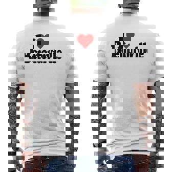 I Love Heart Bentonville Arkansas Men's T-shirt Back Print - Thegiftio