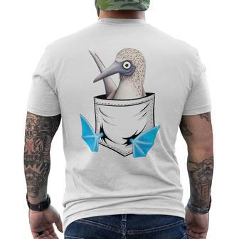 Lustiger Meeres-Vogel Blaufußtölpel In Der Tasche T-Shirt mit Rückendruck - Geschenkecke